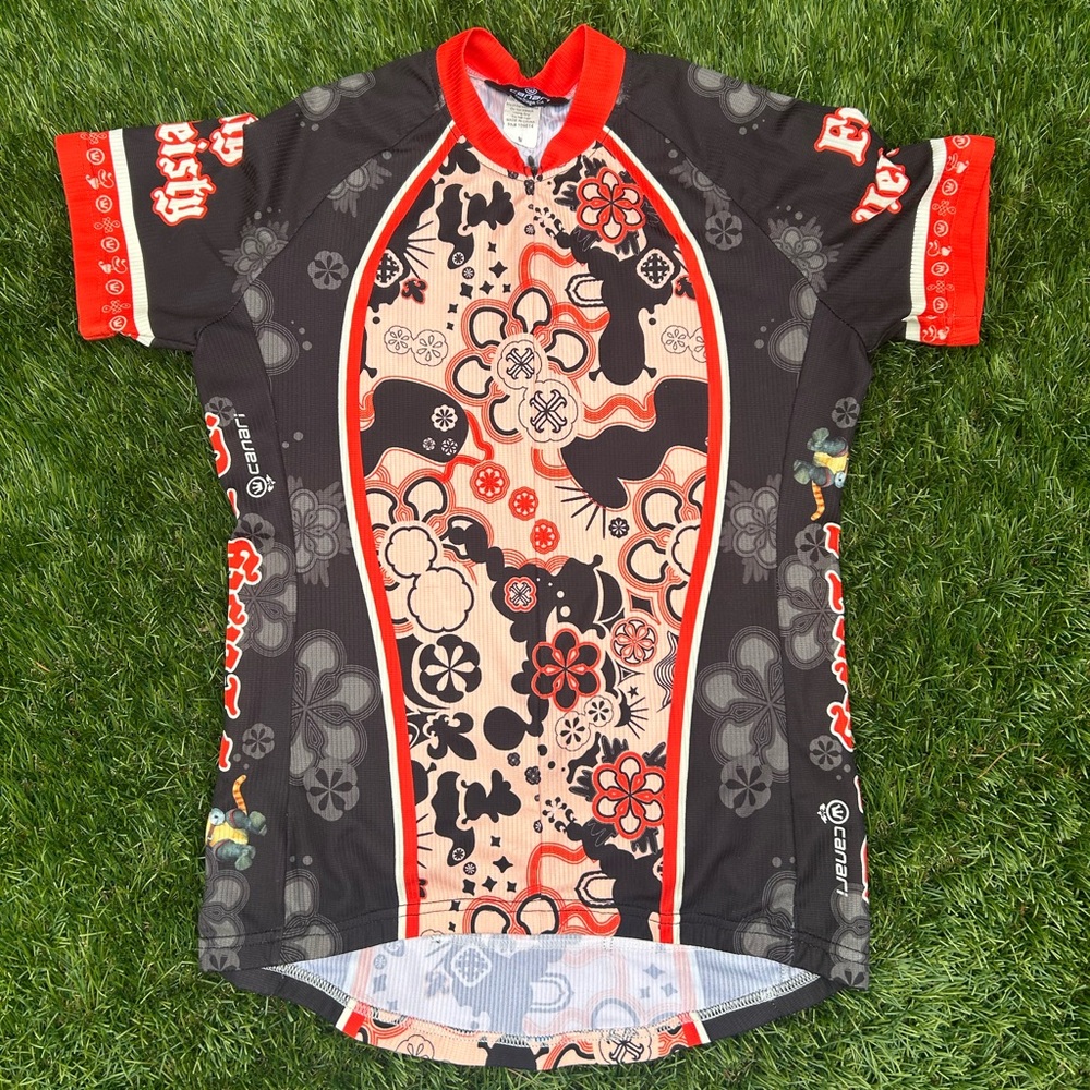 Canari Graphic Floral Cycling Jersey - like new!